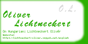 oliver lichtneckert business card
