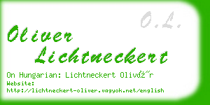 oliver lichtneckert business card